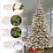 7.5ft. Pre-Lit PowerConnect&#x2122; Snowy Sheffield Spruce Artificial Christmas Tree, Warm White LED Lights
